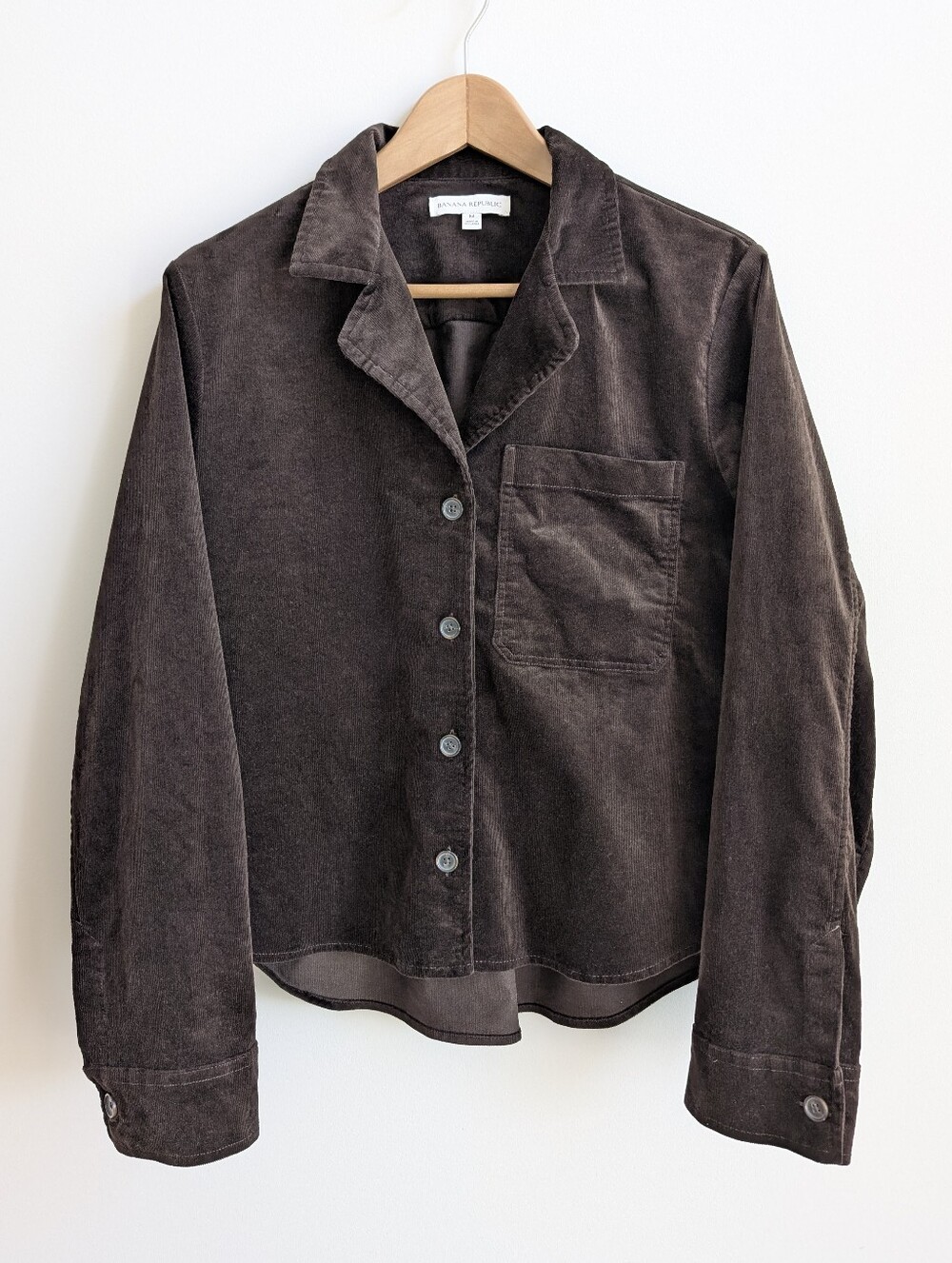 Banana Republic Cotton Corduroy Dark Chocolate Brown Shirt Jacket Medium
